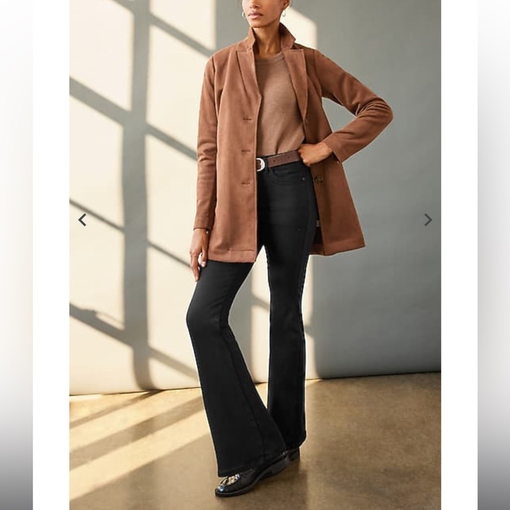 New J Jill Black High Rise, Flare Denim Jeans